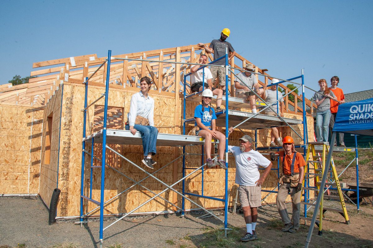 Scaffolding with New Components Purchased with a Moscow Rotary Grant