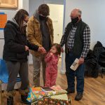 The Leaseburg Family says a few words during the Leaseburg Home Dedication Event program.
