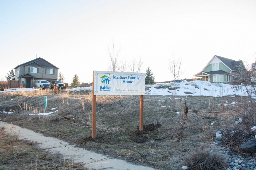 Martinez Family Sign at the Build Site
