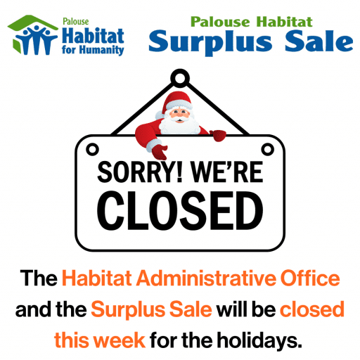 Store and office closed for holidays 2023