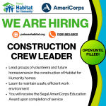AmeriCorps construction crew leader