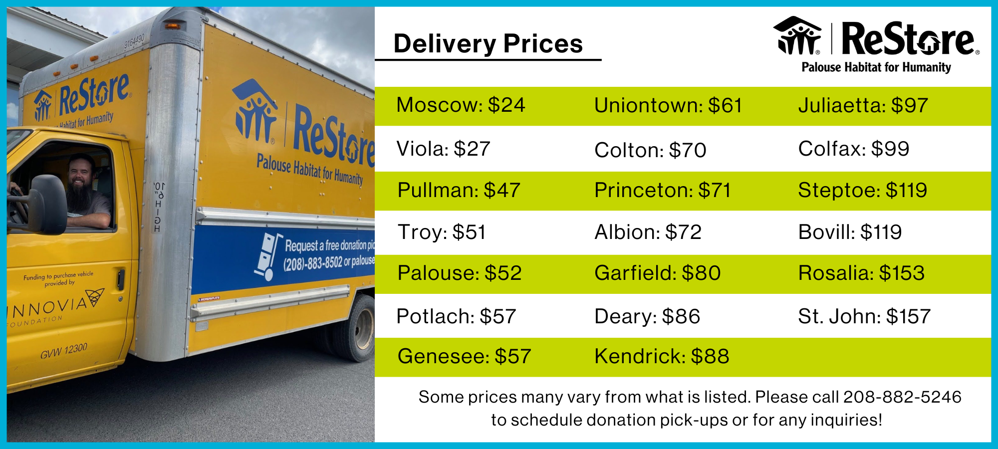 111324 - Delivery Prices new delivery prices