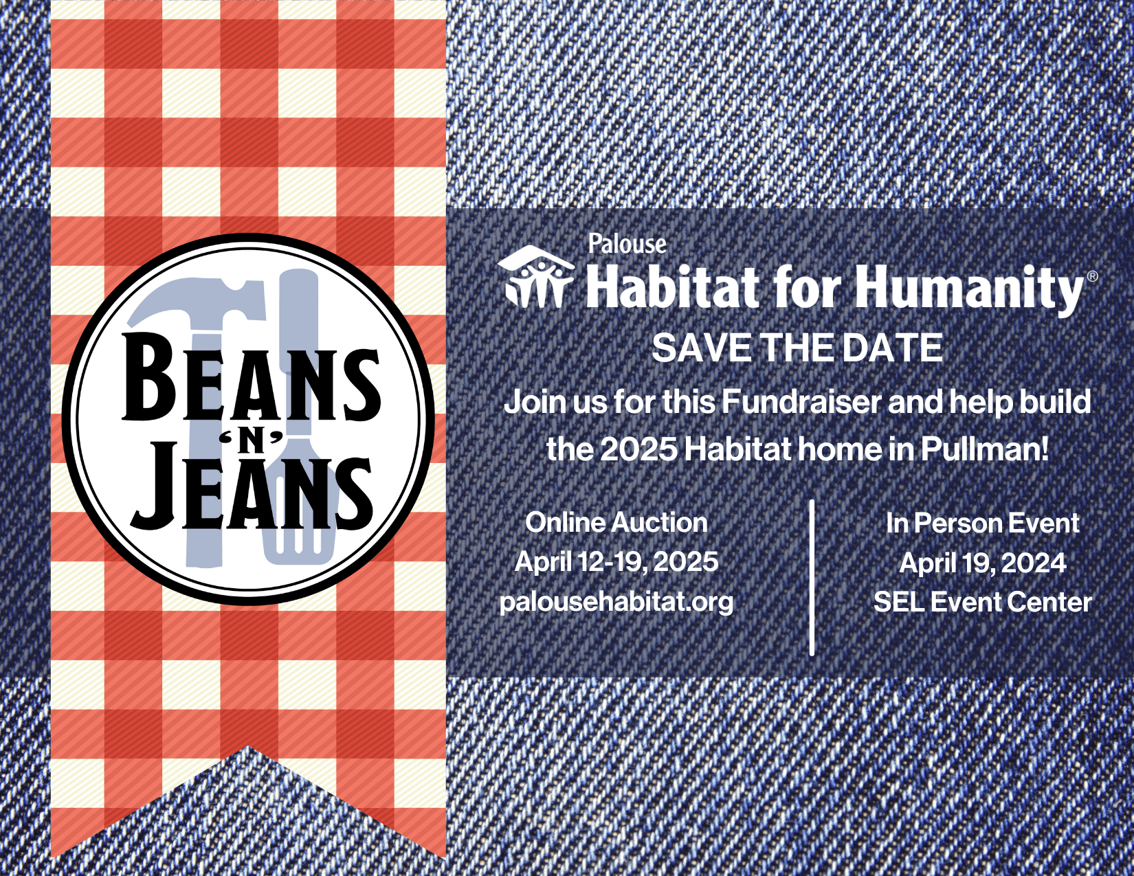 Beans 'n' Jeans save the date
